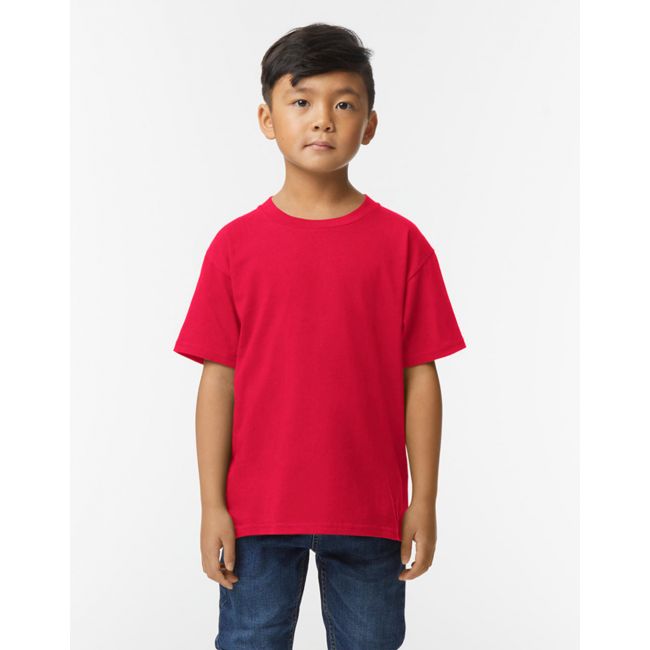 Softstyle midweight youth t-shirt red marimea xs