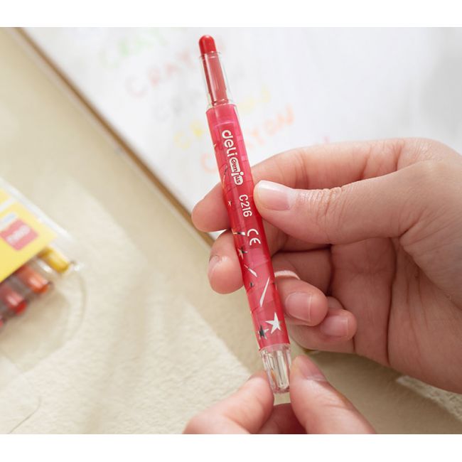 Creioane cerate retractabile 18 culori deli