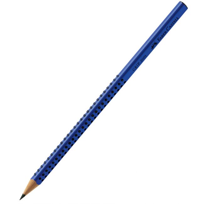 Creion grafit b grip 2001 albastru faber-castell