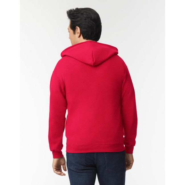 Heavy blend adult full zip hooded sweat red marimea 2xl