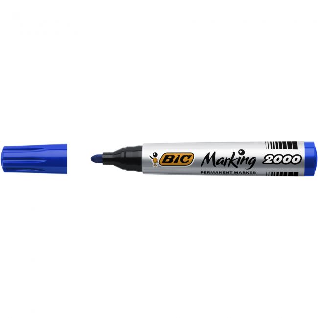 Marker permanent bic 2000, varf rotund 1.7 mm, albastru