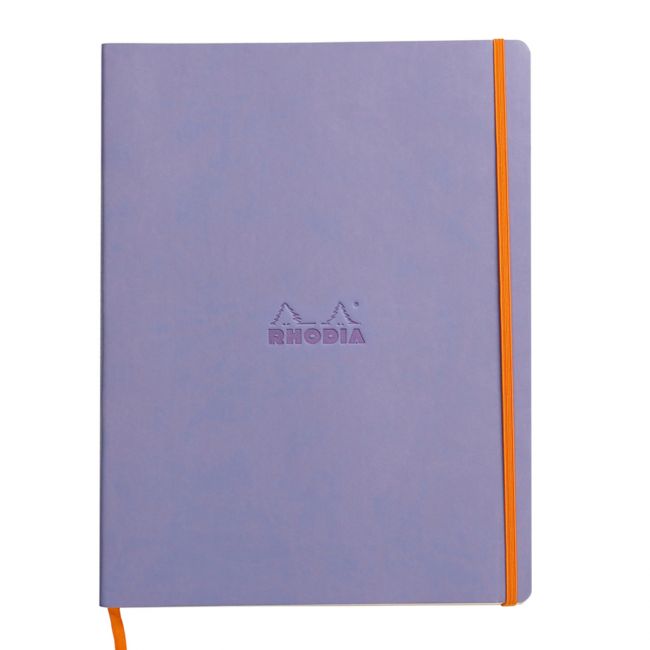 Notebook  a4+ rhodiarama, 80 file, ivory dictando, albastru