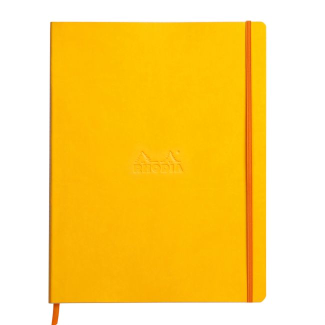 Notebook  a4+ rhodiarama, 80 file, ivory dictando, galben