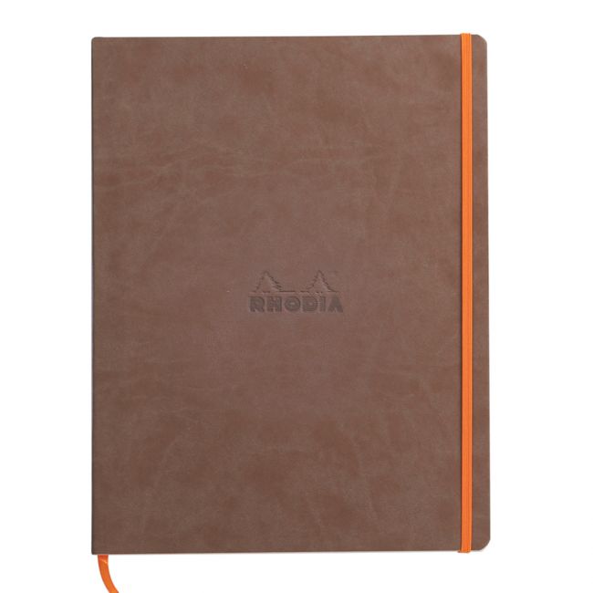 Notebook  a4+ rhodiarama, 80 file, ivory dictando, maro
