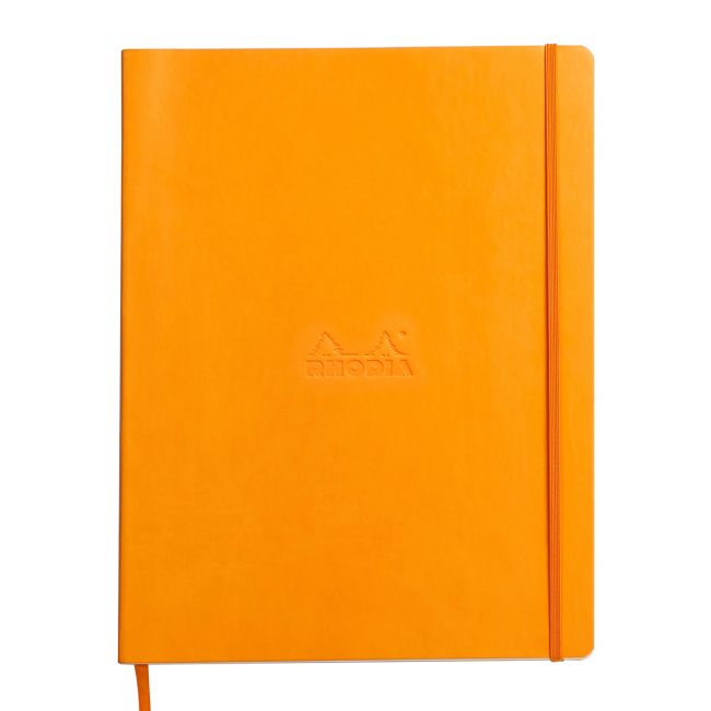 Notebook  a4+ rhodiarama, 80 file, ivory dictando, portocaliu