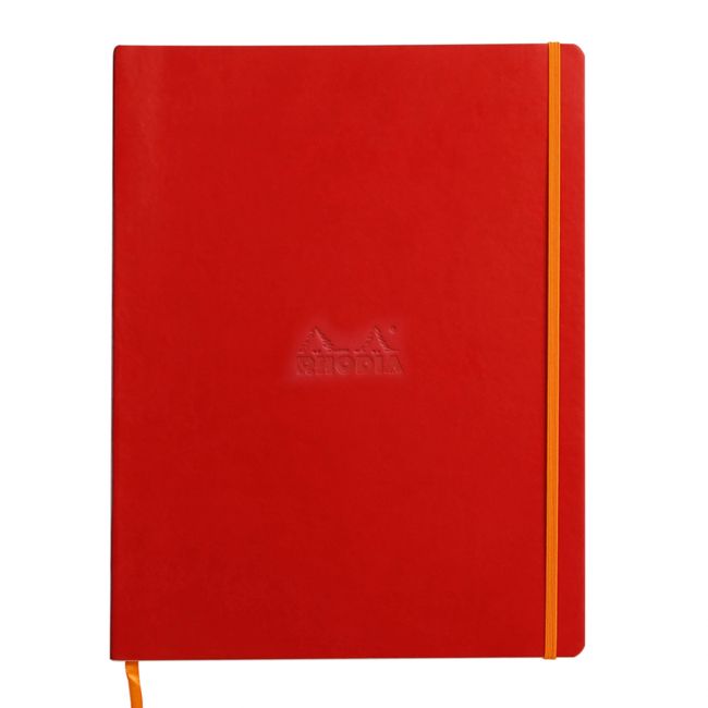 Notebook  a4+ rhodiarama, 80 file, ivory dictando, rosu
