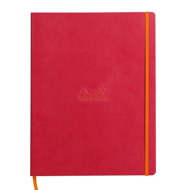 Notebook  a4+ rhodiarama, 80 file, ivory dictando, roze