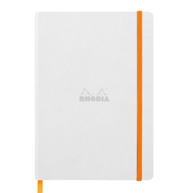 Notebook a5 rhodiarama, 80 file, ivory, dictando, alb