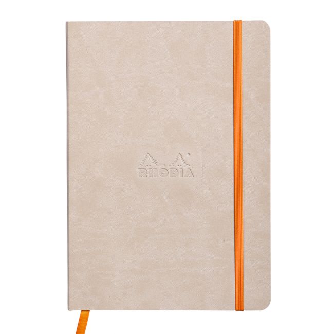 Notebook a5 rhodiarama, 80 file, ivory, dictando, bej