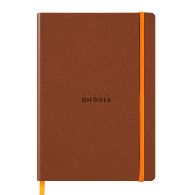 Notebook a5 rhodiarama, 80 file, ivory, dictando, cupru