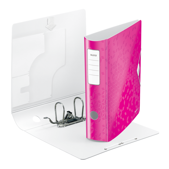 Biblioraft plastifiat 7.5cm 180grade roz metalizat active leitz