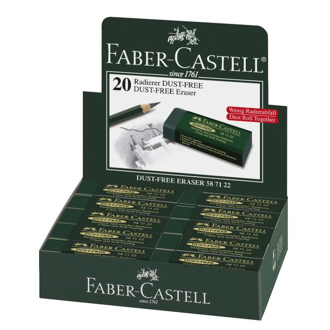 Radiera arta dust free 20 verde faber-castell