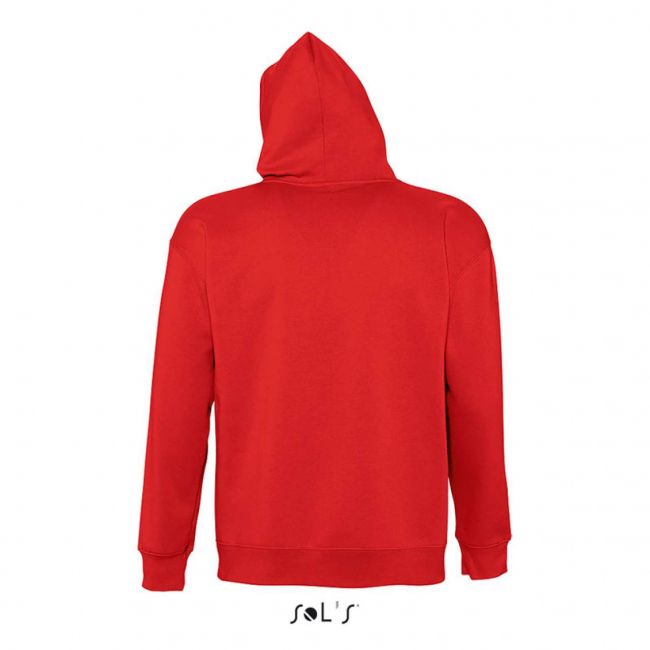 Sol's slam unisex hooded sweatshirt culoare red marimea xl