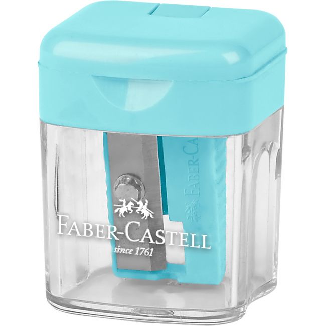 Ascutitoare plastic simpla cu container pastel faber-castell