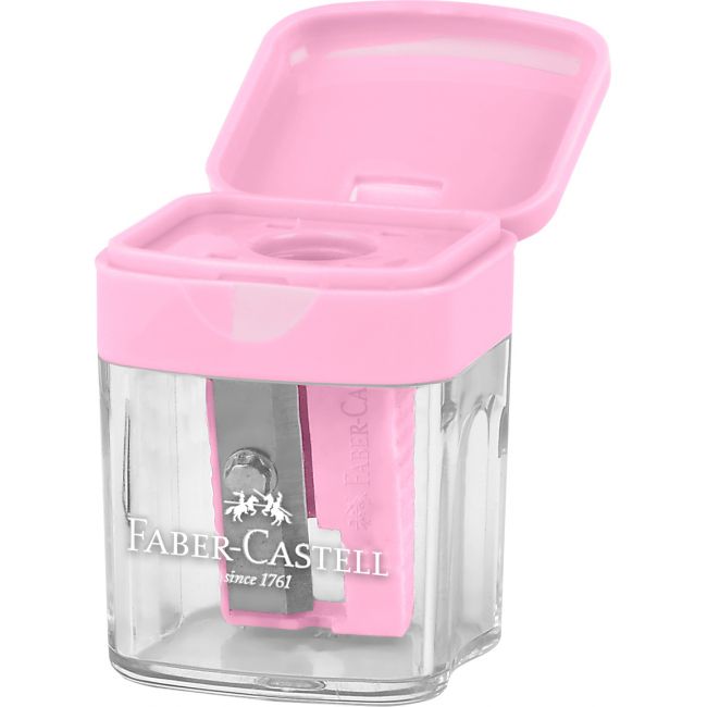 Ascutitoare plastic simpla cu container pastel faber-castell