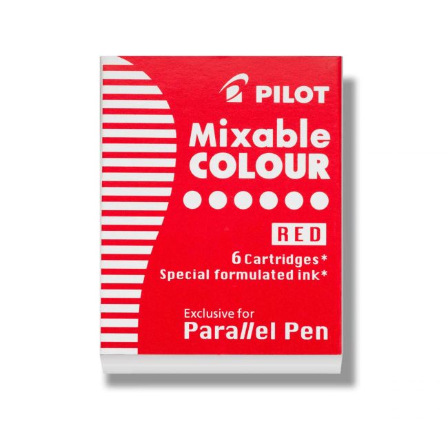 Cartuse cerneala 6/set parallel pen rosie pilot