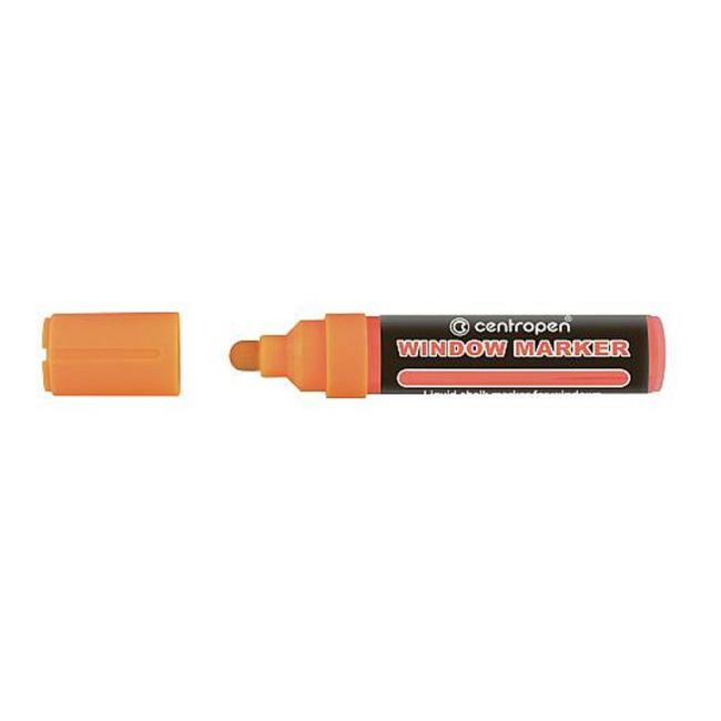 Marker creta lichida portocaliu neon 2-15mm varf rotund 9121 centropen