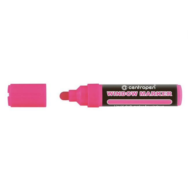 Marker creta lichida roz neon 2-15mm varf rotund 9121 centropen