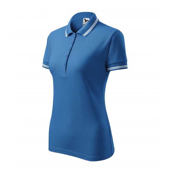 Urban tricou polo pentru damă albastru azuriu