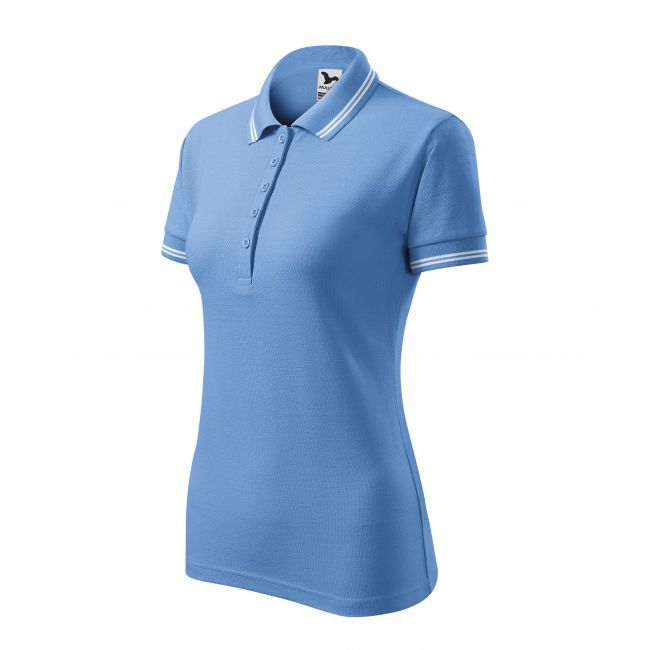 Urban tricou polo pentru damă albastru deschis