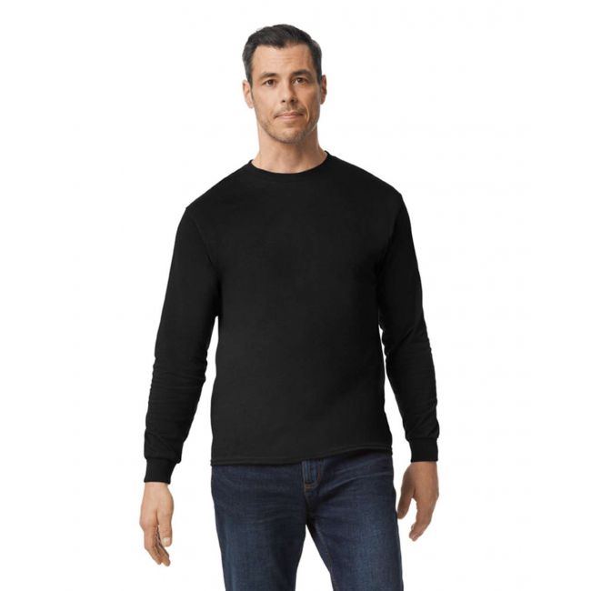 Gildan<sup>®</sup> heavy cotton™ adult long sleeve t-shirt culoare black marimea m