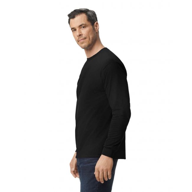 Gildan<sup>®</sup> heavy cotton™ adult long sleeve t-shirt culoare black marimea xl