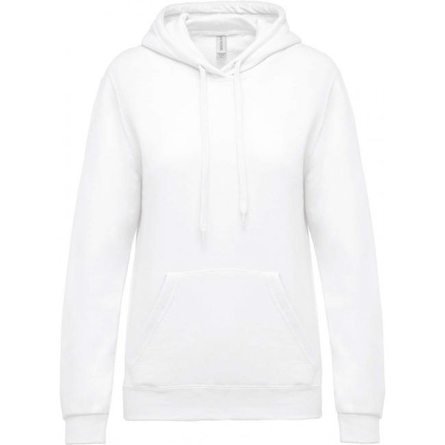 Ladies’ hooded sweatshirt culoare white marimea l