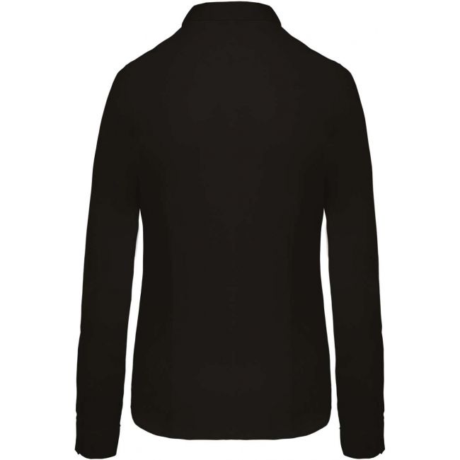 Ladies’ long-sleeved cotton poplin shirt culoare black marimea s