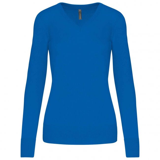 Ladies' v-neck jumper culoare light royal blue marimea 2xl