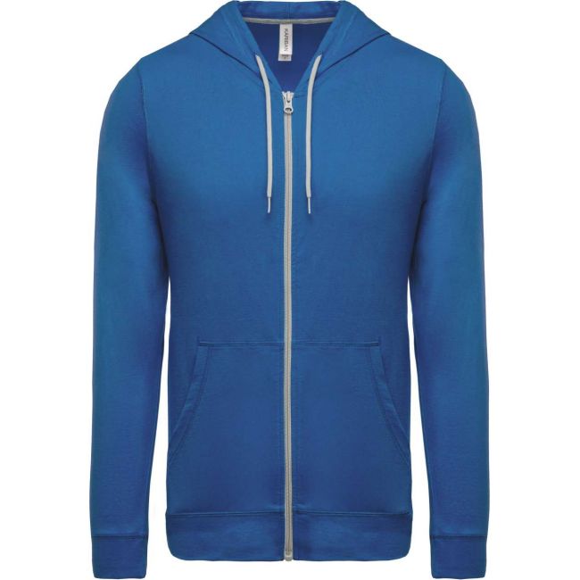 Lightweight cotton hooded sweatshirt culoare light royal blue marimea 3xl