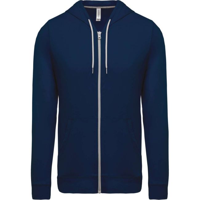 Lightweight cotton hooded sweatshirt culoare navy marimea s