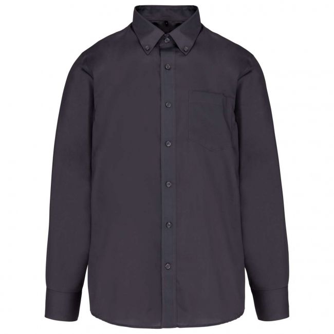 Long-sleeved non-iron shirt culoare zinc marimea s