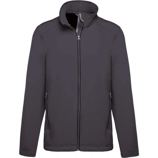 Men’s 2-layer softshell jacket culoare titanium marimea 3xl