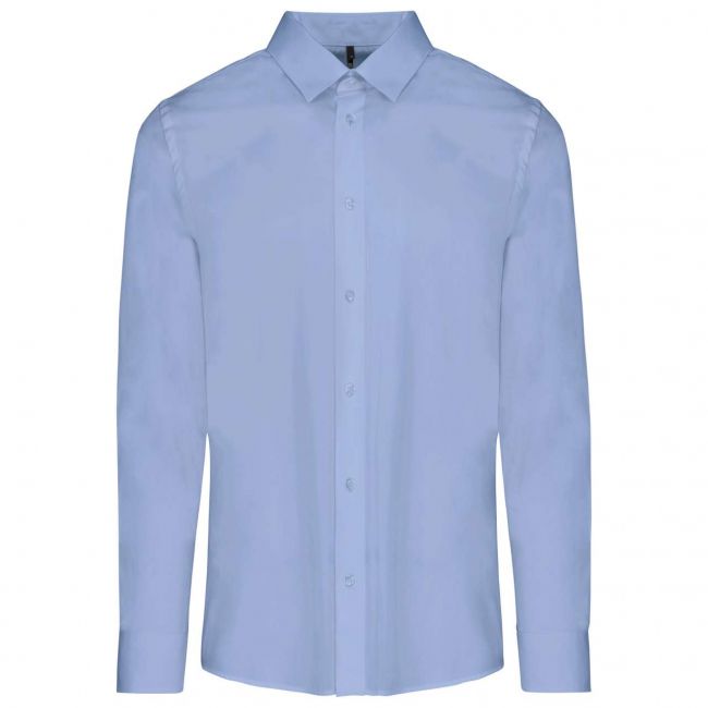 Men’s long-sleeved cotton poplin shirt culoare bright sky marimea 2xl