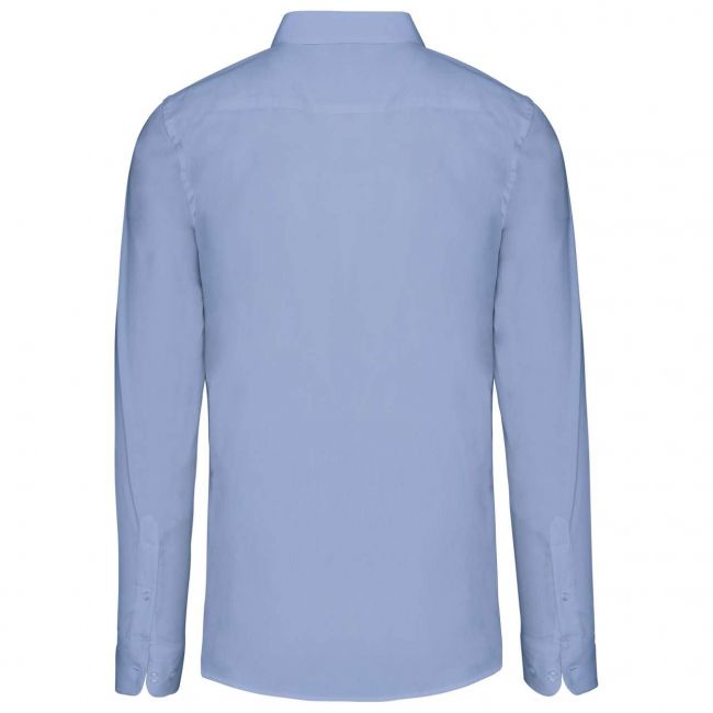 Men’s long-sleeved cotton poplin shirt culoare bright sky marimea 2xl