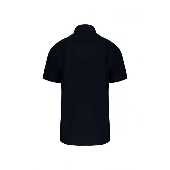 Men's short-sleeved cotton poplin shirt culoare navy marimea l