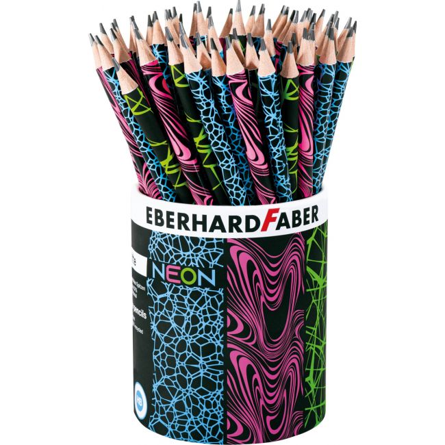 Creion grafit hb fara guma negru-neon eberhard faber