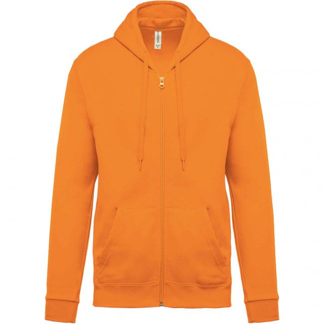Full zip hooded sweatshirt culoare orange marimea 2xl