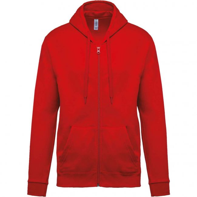 Full zip hooded sweatshirt culoare red marimea l