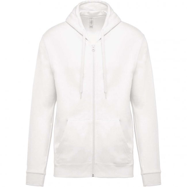 Full zip hooded sweatshirt culoare white marimea l