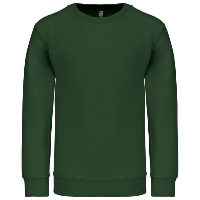 Kids' crew neck sweatshirt culoare forest green marimea 10/12