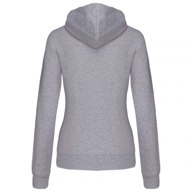 Ladies’ contrast hooded full zip sweatshirt culoare oxford grey/navy marimea 2xl