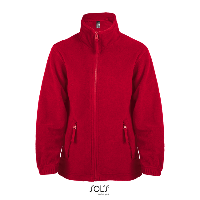 Sol's north kids - zipped fleece jacket culoare red marimea 12a