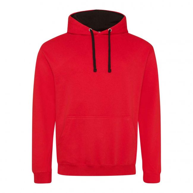 Varsity hoodie culoare fire red/jet black marimea 2xl