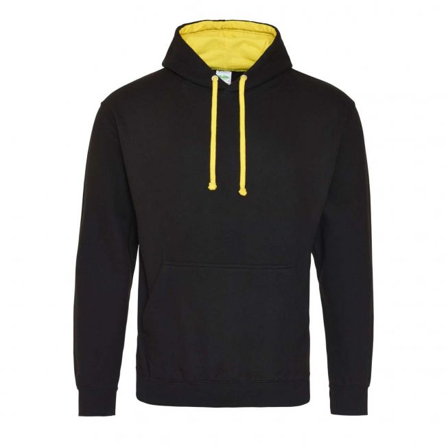 Varsity hoodie culoare jet black/sun yellow marimea 2xl