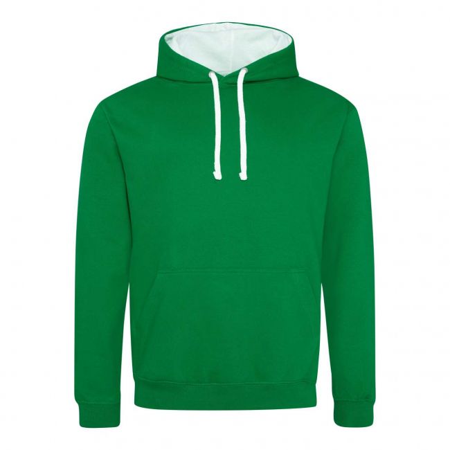 Varsity hoodie culoare kelly green/arctic white marimea 2xl