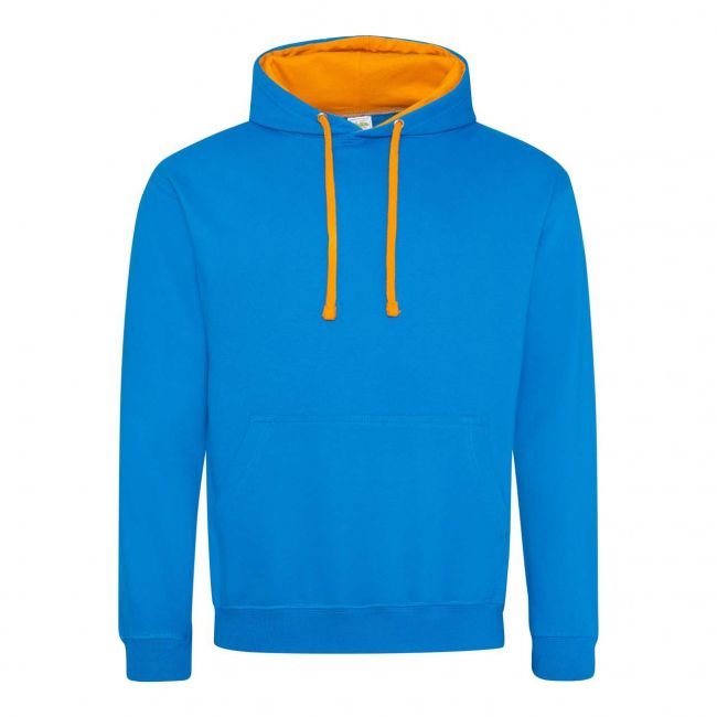 Varsity hoodie culoare sapphire blue/orange crush marimea 2xl