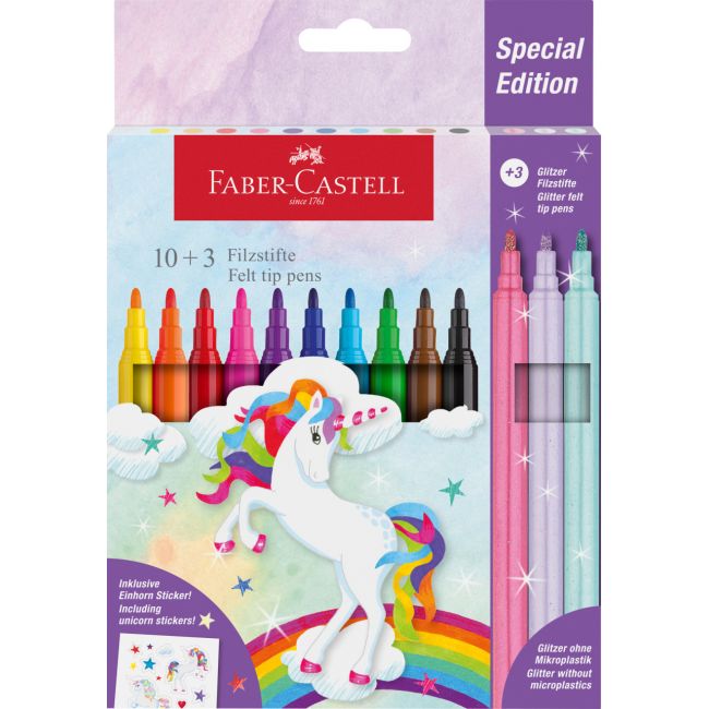 Carioca 10+3 culori unicorni faber-castell
