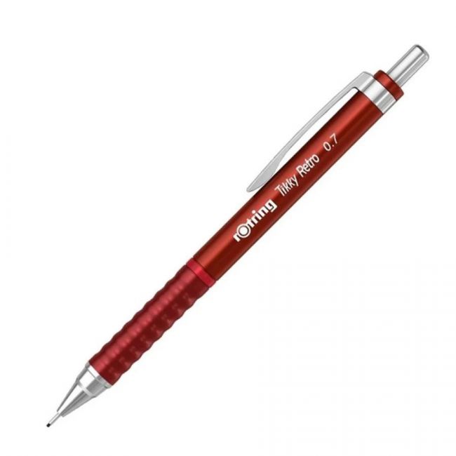 Creion mecanic 0.7mm tikky 3 rosu retro rotring