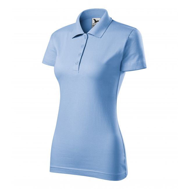Single J. tricou polo pentru damă albastru deschis